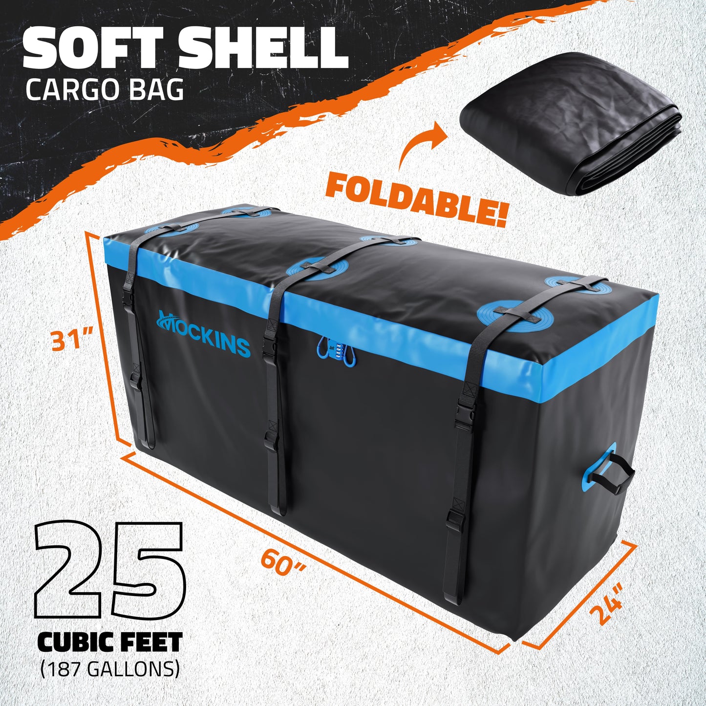 25 Cu Ft Cargo Bag 60"x24"x31"