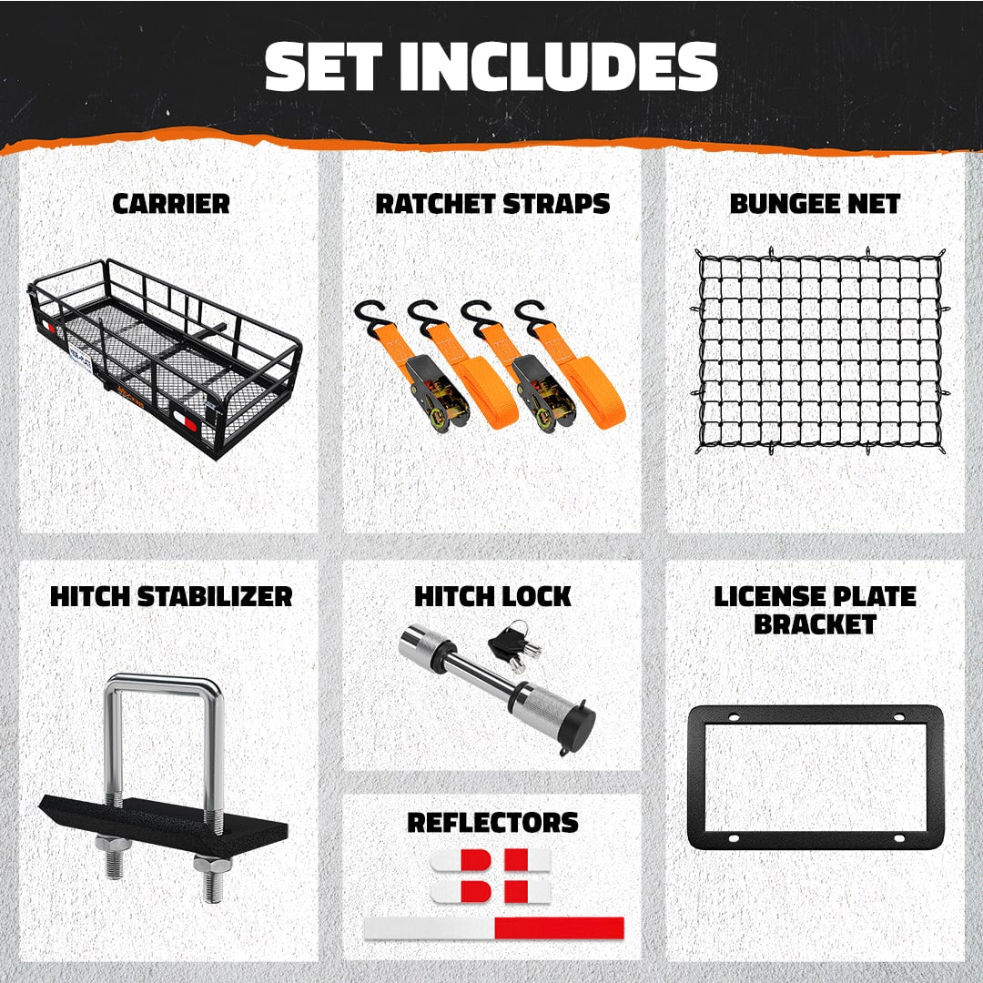 60"x24"x14" High Rail Hitch Carrier