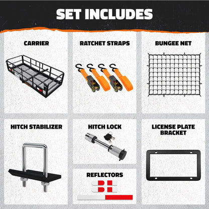 60"x24"x14" High Rail Hitch Carrier