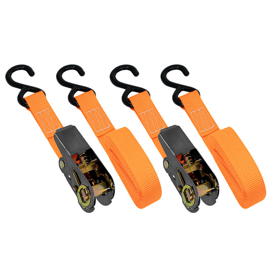 Ratchet Straps - Orange - 2 Pack