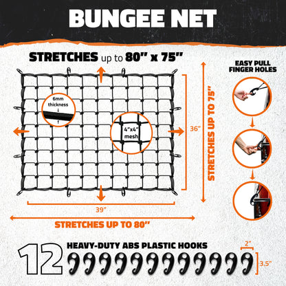 Heavy-Duty Cargo Bungee Nets