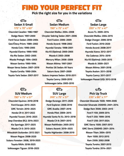 Heavy Duty Waterproof SUV Covers - Cotton Lined