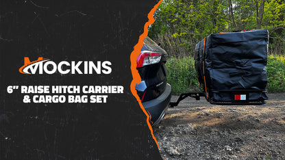 48"x20"x6" Hitch Carrier with 6" Shank Rise & 15 Cu Ft Cargo Bag
