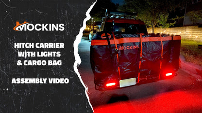70"x30"x6" Hitch Carrier + Rear Lights & 40 Cu Ft Cargo Bag