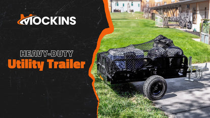 55"x30"x15" Utility Trailer with Ramp & Attachable Jack Stand