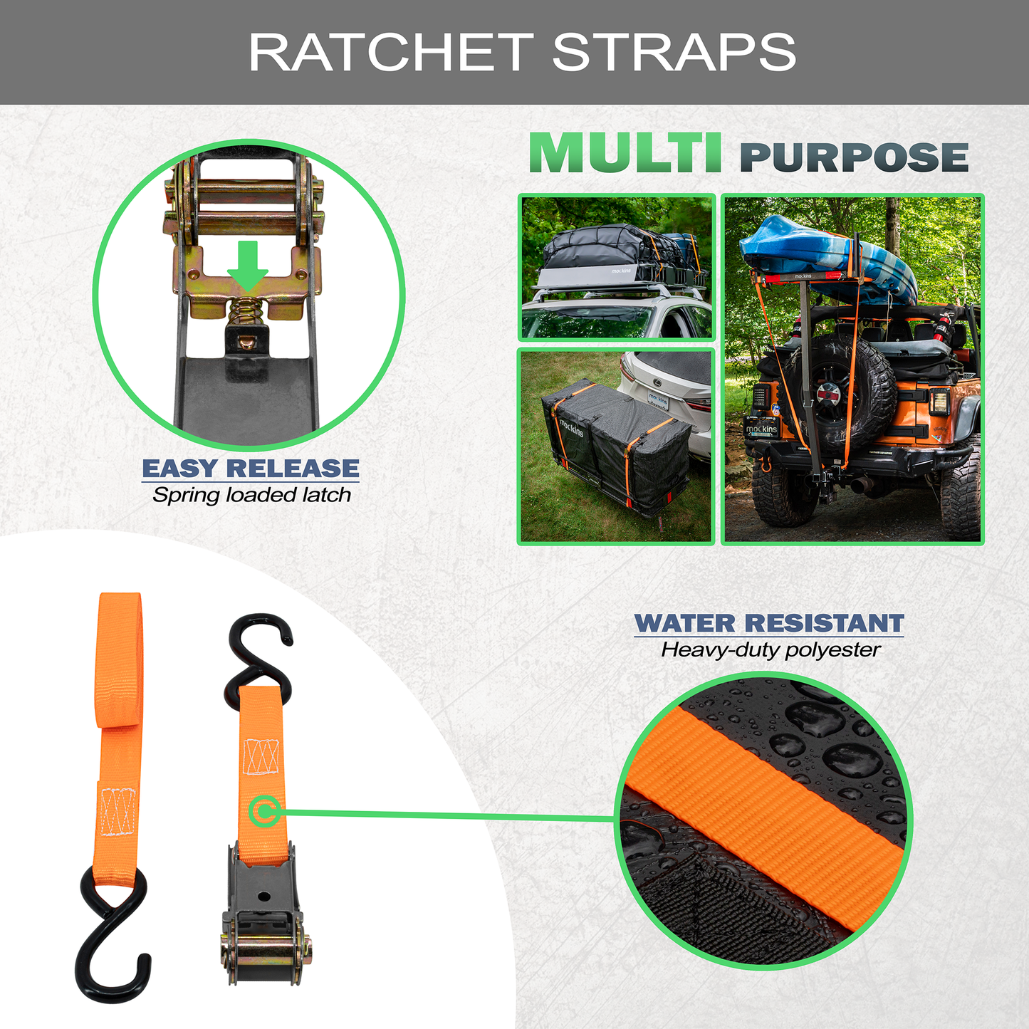 Mockins Ratchet Strap Details