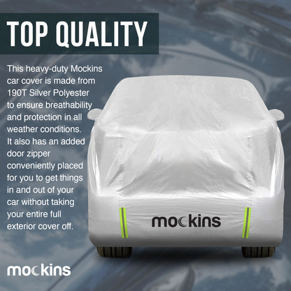 Mockins SUV Covers Are Manufactured Using 190T Silver Polyester And Designed With A Convenient Door Zipper