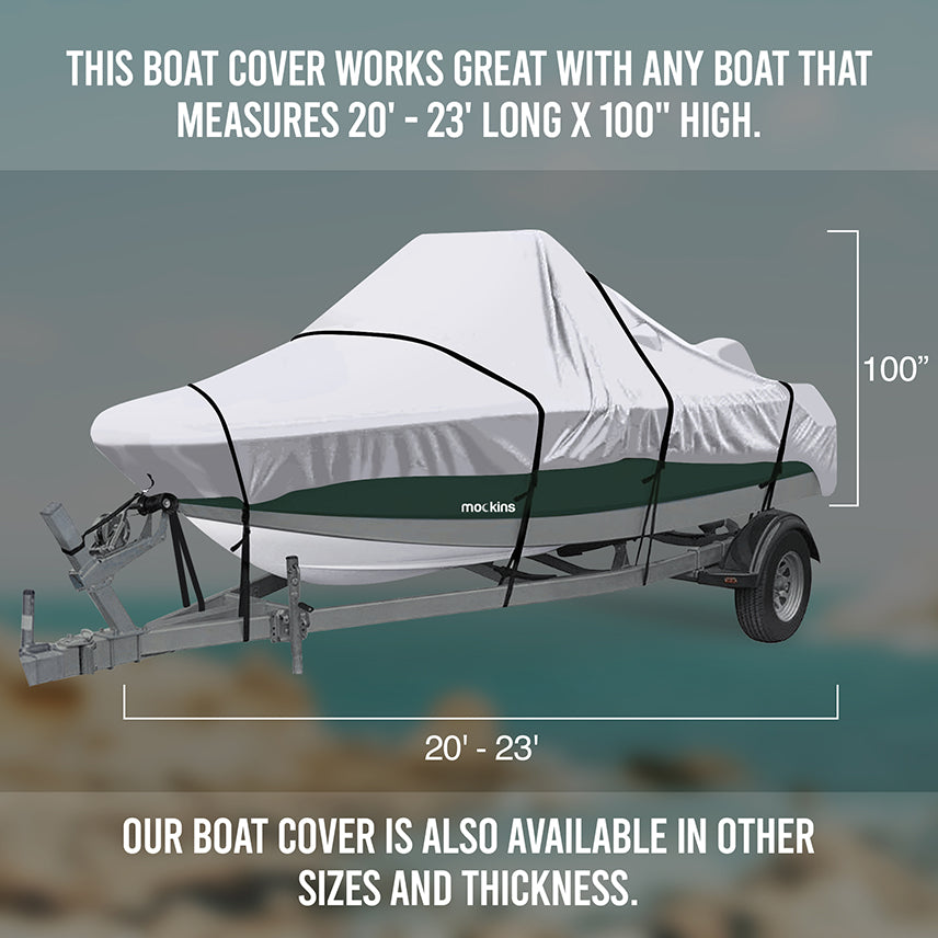 This Boat Cover Works Great With Any Boat That Measures 20' - 23' Long x 100" High