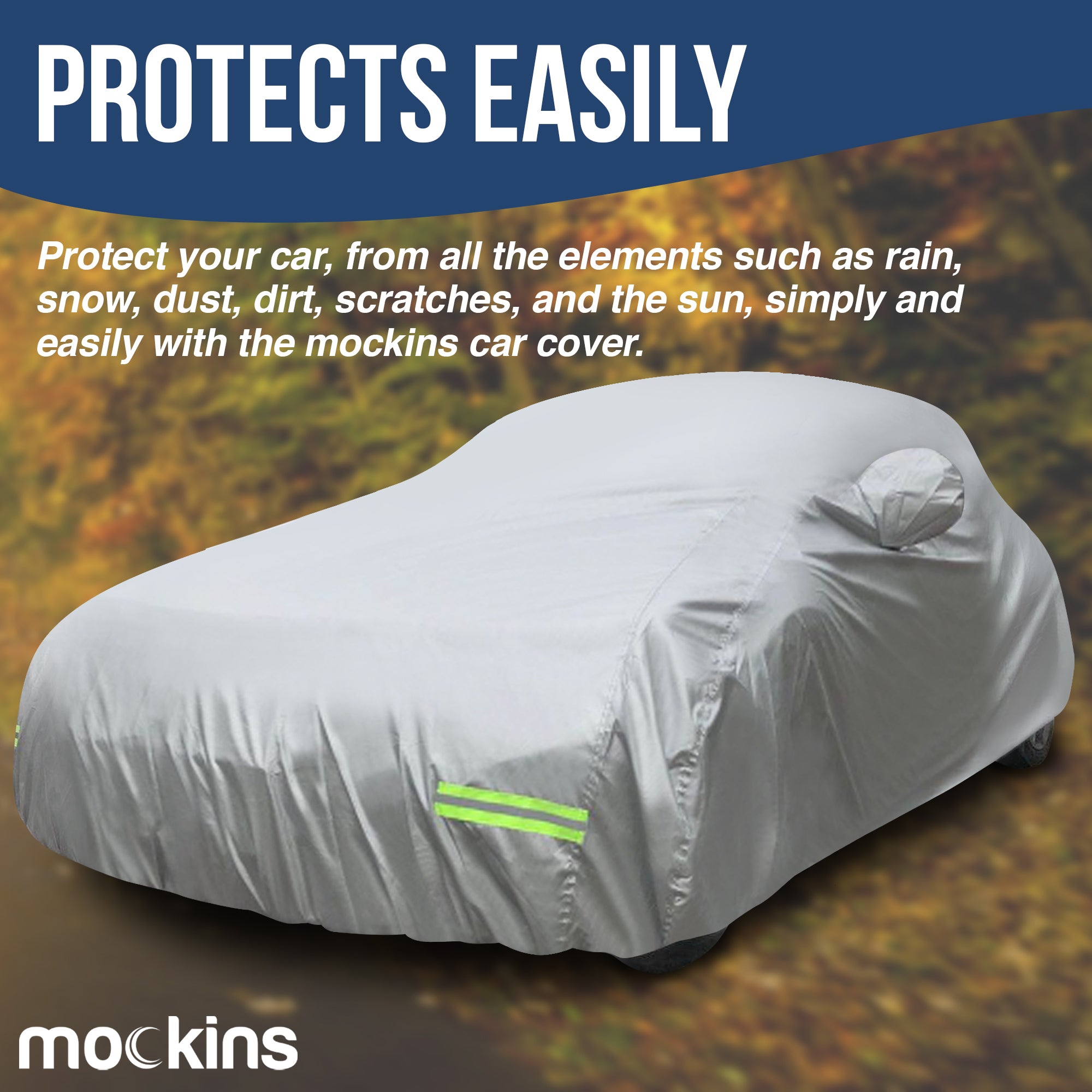 Mockins 190''x75''x72'' Heavy Duty Car Cover Waterproof All Weather |Extra  Thick SUV Car Cover for Sun, Winter, Hail Protector |250g PVC Cotton Lined