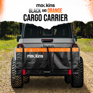 Mockins 60x20x6 Car Cargo Carrier Hitch Mount | 500 lbs Cap. Folding  Hitch Basket with 16 CF Cargo Bag